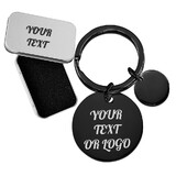 Aspire Custom Stamped Metal Keychain, Double Round Disc Key Chain Personalized for Friendship, Sisterhood, Best Friends Gifts