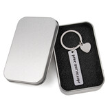 Aspire Customizable Laser Engraved Rectangle Key Chain, Stainless Steel Metal Key Chain Birthday Gift Holiday Gift