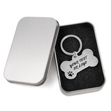 Aspire Personalized Keychain for Dog Tag and Cat Tag, Engraved Bone Shape Collar Key Chain, Pet ID Keychain Engrave Gift