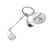 Aspire Personalized Golf Gift Keychain, Golf Club Keychains Metal Ball Keychain for Men Women Birthday Backpack Decorations