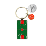 Aspire Personalized Basketball Court Pendant Sports Basket Keyring, Basket Fans Club Gift