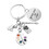 Aspire Personalized Artist Paint Keychain, Paint Palette and Brush Charm Pendant Keychain