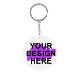 Aspire Personalized Round Acrylic Name Keychain, Design Round Keychains Custom Clear Acrylic Keychains