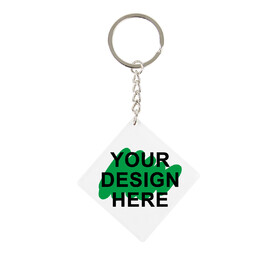 Aspire Custom Square Key Chains Designs, Clear Acrylic Keychain Key Ring Create Your Own Custom Keychains