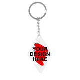 Aspire Custom Clear Acrylic Keychains Rhombus Key Chain, Personalized Hotel Keychain with Logo And Numbers