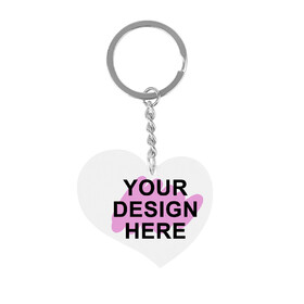 Aspire Personalized Heart Acrylic Keychain, Wedding Bridal Key Chain Favors Bridesmaid Gift, Gift For Her