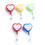 Custom Heart Translucent Badge Holders, Pad Printed, 1 1/2" L X 1 3/8" W X 3/8" H