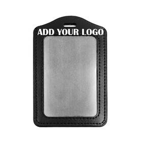 GOGO Promotional Custom Badge Holder, Durable Faux Leather with High-capacity, Great for ID Card Credit Card
