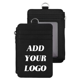Muka Custom Heavy Duty Badge Holder Vertical, PU Leather Pouch for Offices School ID