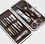 Wholesale Stone Grain Manicure Kit 12 Pcs Nail Clipper Set PU Leather Grooming Case, Price/Piece