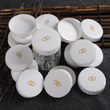MUKA Custom 100Pcs Disposable Paper Cup Cover, Recycled Drinking Lids, Lids with Straw Hole, Cup Lids for Hotel Cafe Travel Bar One Color Logo