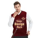 Embroidery Men's Sweater Vest Cotton Customiazd