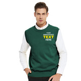 TOPTIE Custom Men's Crewneck Sweater Vest Sleeveless Embroidery Cotton Personalize Logo