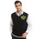 Custom Embroider Sweater Vest Black and White Strip, Monogrammed Logo Yourself