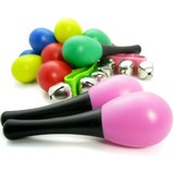 Muka Blank Plastic Maracas With Handle Portable Musical Instruments