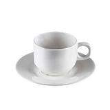 Wholesale Durable Plastic Coffee Cup Set with Saucer, Set of 2