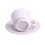 White Reusable Plastic Tea/Coffee Cup with Handle Tableware Serving, Bulk Sale