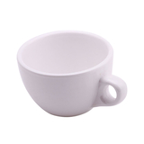 White Tea Cup Unbreakable Plastic Drinkware for Coffee Cappuccino Beverages