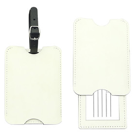 Two Sides Sublimation Customized Luggage Tags with Black PU Straps