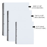3 Pack Sublimation Blank Spiral Notebook, Personalized Spiral Ruled Journal