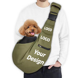 Muka Custom Personalized Pet Carrier Sling Bag with Removable Bottom Pad Adjustable Shoulder Strap and Zipper Pocket for Small Dogs and Cats Walking Travel Outdoor