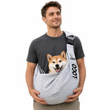 Muka Custom Personalized Pet Carrier Sling Bag with Padded Adjustable Shoulder Strap and Open Pocket for Small Dogs and Cats Walking, Travel and Daily Outings