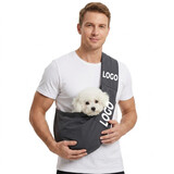 Muka Custom Personalized Pet Sling Carrier, Wide Shoulder Strap Polyester Dog Cat Crossbody Bag with Mesh Lining and Open Pocket for Walking, Travel and Outdoor Activities