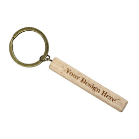 Aspire Wood Bar Keychain Personalized, Custom Engraved Wooden Keychain with 4 Sided