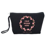 Aspire Blank and Custom Canvas Wristlet Pouch, Cosmetic Travel Bag with Zipper, 7-1/2 x 4-1/4 x 2 Inch DIY Cotton Bag