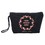 Aspire Black Canvas Wristlet Lining Pouch, 7-1/2 x 4 1/4 x 2 Inch Travel Makeup Bag with Bottom