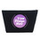 Muka Custom Zippered Storage Canvas Bag, Black Makeup Bag, 9-1/2 x 5-1/2 x 3 Inch