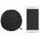 Aspire Black Blank Canvas Zipper Coin Pouch, Small Circle Accessories Case with Zipper, 4 Inch DIA