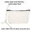 Muka Custom Canvas Makeup Bag with Logo 7-1/2 x 4-1/4 x 2 Inch, Natural Canvas Organizing Pouch