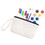 Aspire Sample Wristlet Makeup Pouch with Zipper and Lining, Flat Bottom Canvas Travel Bag