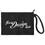 Muka Custom Wristlet Zipper Bag, 6 3/4" x 4 3/4" Black Canvas Pouch