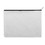 Muka Sample Zipper Pouch with Lining, White Canvas Favor Bag, 6-3/4 x 4-3/4 Inch