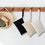Muka Customize Cotton Wristlet Makeup Bag with Lining, 7 x 4-3/4 Inch - Black