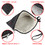 Muka Customized Wristlet Cosmetic Makeup Bag with Name Logo, 10-3/4 x 8 Inch Black Lining Clutch Bag