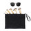 Muka Customized Wristlet Cosmetic Makeup Bag with Name Logo, 10-3/4 x 8 Inch Black Lining Clutch Bag