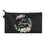 Muka Custom Printed Canvas Zipper Pouch with Ring, Cosmetic Makeup Bag, 7-3/4 x 4-1/2 Inch - Black