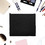 Aspire Blank Canvas Makeup Bag, DIY Craft Bag with Zipper, 9.5 x 8 Inch - Black