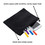 Muka Custom Cotton Canvas Zipper Bag, 8 x 6 Inch Makeup Bag - Black