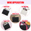 Custom Cotton Canvas Zipper Bag, 8 x 6 Inch Makeup Bag - Black