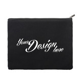 Personalized Cotton Canvas Zipper Bag by Embroidery, 8 x 6 Inch Organize Cosmetics Bag