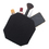 Custom Embroidered Logo Cotton Zipper Bag, Black Canvas Cosmetics Bag, 7 x 4 x 3 Inch