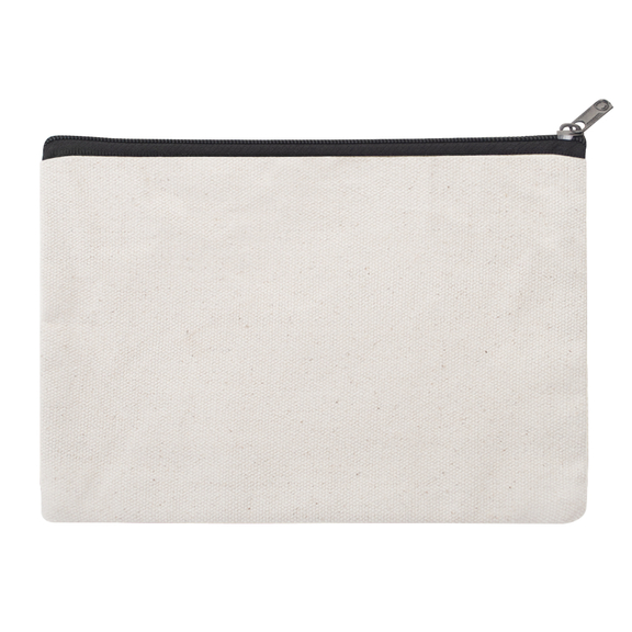 Muka Sample Large Bag, Cotton Canvas Bag with Zipper, 11 3/4 x 9 1