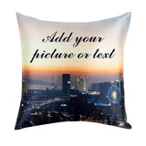 Custom Satin Throw Pillow Case with Picture/Text, Design Pillow Cover for Family, Friend, Pet, Exclusive Personalized Gift