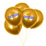TOPTIE Custom Metallic Balloons Printing Logo, Design Latex Balloon 12 Inch for Wedding Party