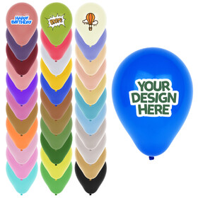 Aspire 5 10 12 18 inch Custom Matte Latex Balloon, Customizable Assorted Color Party Balloons, Personalized Balloons for Birthday Baby Shower Wedding Anniversary Festival Arch Garland Decoration