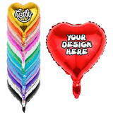 Aspire 18 inch Custom Heart Shaped Foil Balloons, Customizable Self-sealing Aluminum Party Balloons for Valentine's Day Birthday Propose Marriage Wedding Engagement Decoration Love Balloons